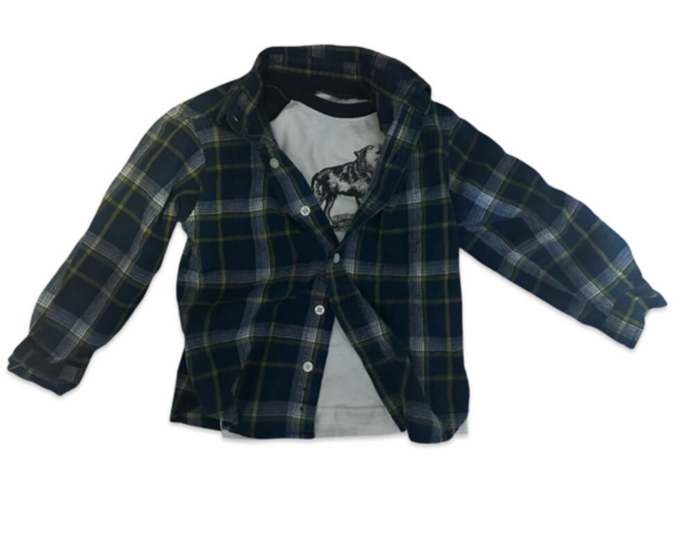 Old Navy Vintage Flannel & Outdoor  Shirt Lot Size XS 4/5 2 Pc